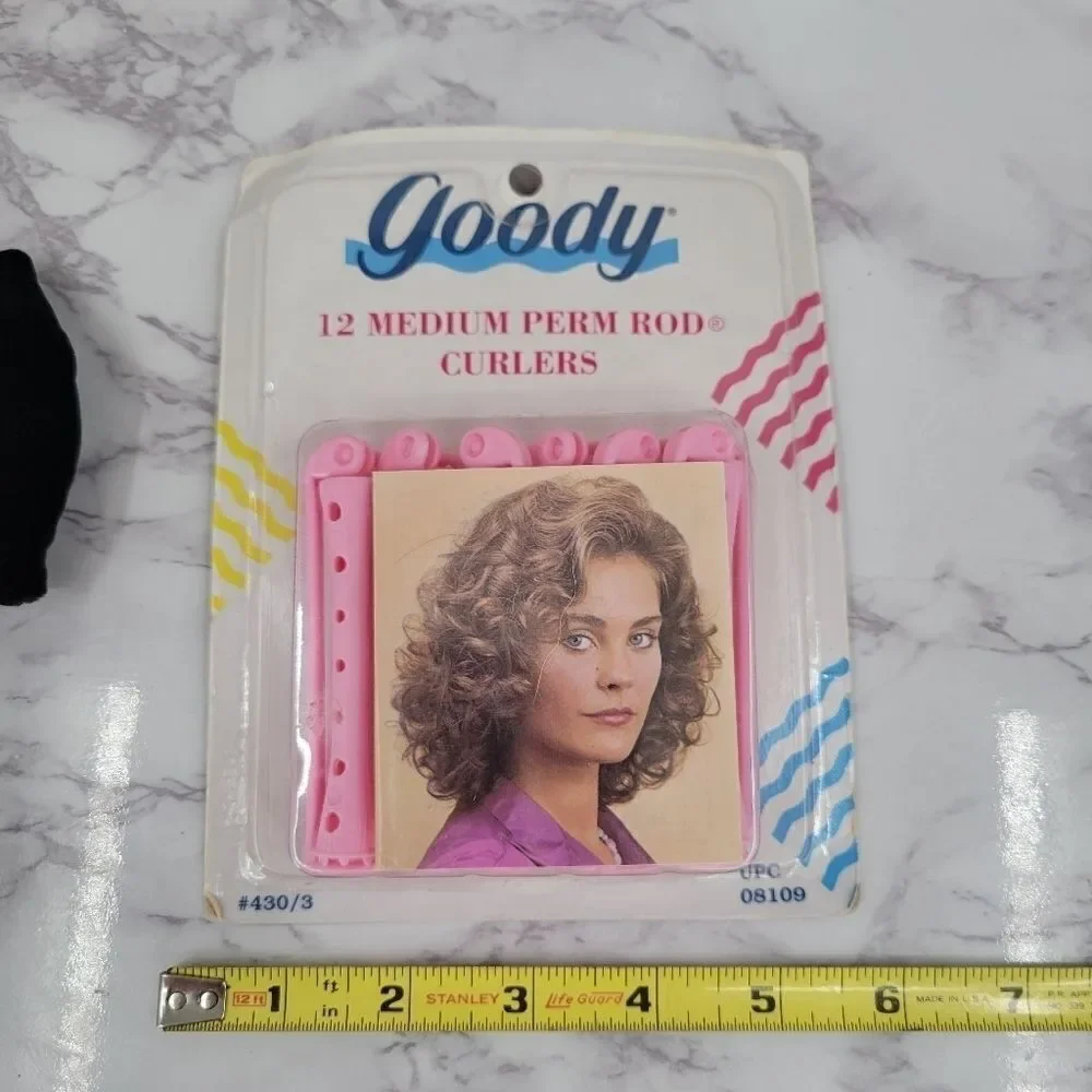 GOODY Vintage 12 Medium Perm Rod's NIP plus bonus 80s Hair Barrett